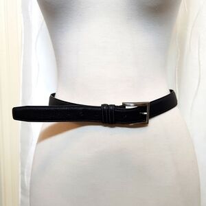 Claiborne Crazy Horse Black Leather Belt